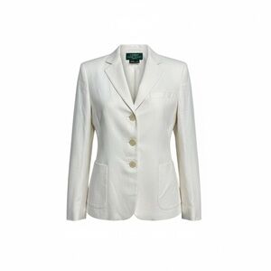 NWT Lauren Ralph Lauren Linen Silk Blazer Jacket Women’s Size 6P NEW